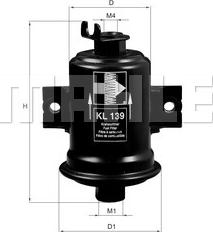 MAHLE KL 139 - Degvielas filtrs ps1.lv