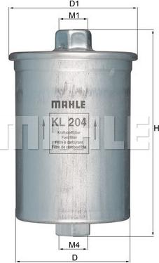 MAHLE KL 204 - Degvielas filtrs ps1.lv