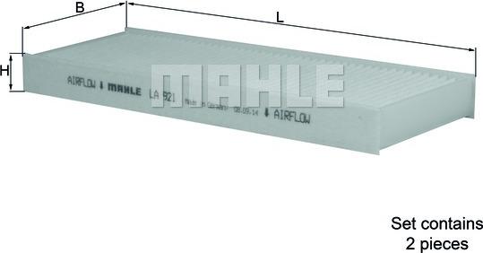 MAHLE LA 921/S - Filtrs, Salona telpas gaiss ps1.lv