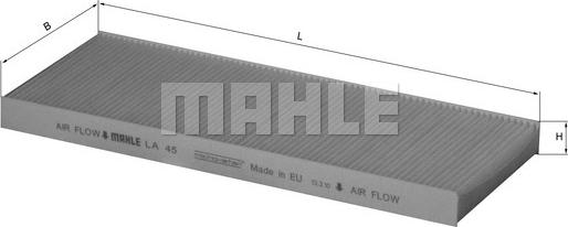 MAHLE LA 45 - Filtrs, Salona telpas gaiss ps1.lv