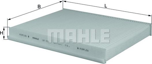 MAHLE LA 153 - Filtrs, Salona telpas gaiss ps1.lv