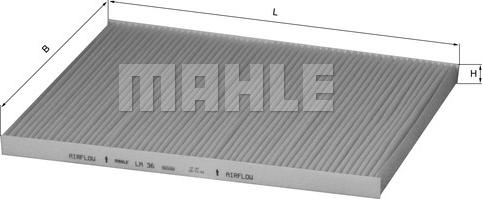 MAHLE LA 36 - Filtrs, Salona telpas gaiss ps1.lv