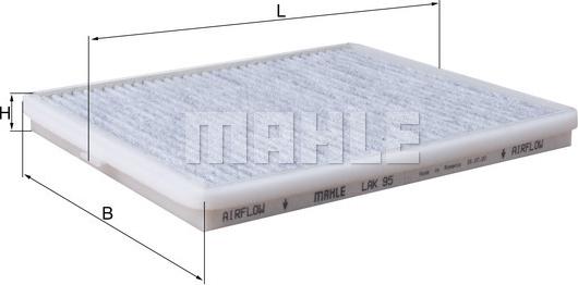 MAHLE LAK 95 - Filtrs, Salona telpas gaiss ps1.lv