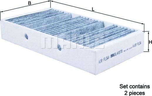 MAHLE LAK 878/S - Filtrs, Salona telpas gaiss ps1.lv