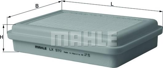 MAHLE LX 570 - Gaisa filtrs ps1.lv