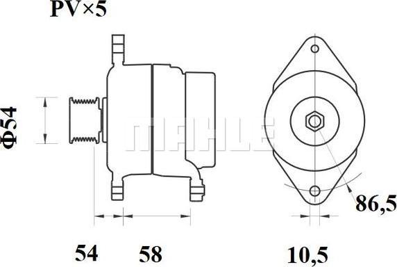 MAHLE MG 451 - Ģenerators ps1.lv