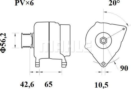 MAHLE MG 408 - Ģenerators ps1.lv