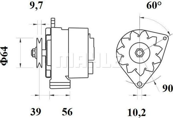 MAHLE MG 593 - Ģenerators ps1.lv