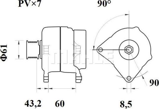 MAHLE MG 558 - Ģenerators ps1.lv