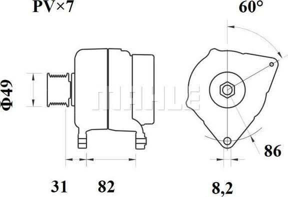 MAHLE MG 552 - Ģenerators ps1.lv