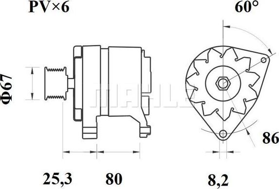 MAHLE MG 525 - Ģenerators ps1.lv