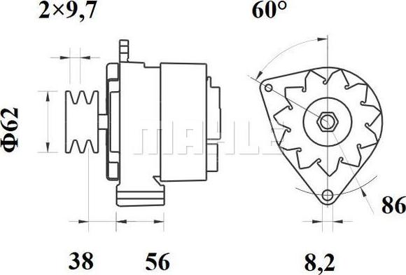 MAHLE MG 523 - Ģenerators ps1.lv