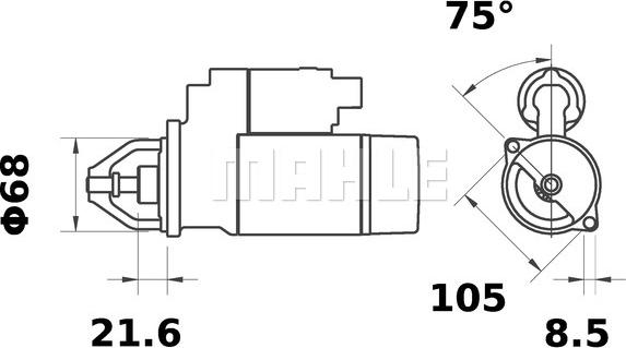 MAHLE MS 409 - Starteris ps1.lv