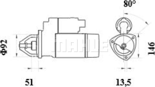 MAHLE MS 558 - Starteris ps1.lv