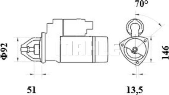 MAHLE MS 585 - Starteris ps1.lv