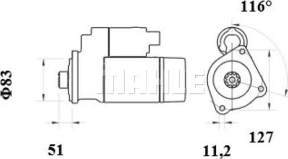 MAHLE MS 891 - Starteris ps1.lv