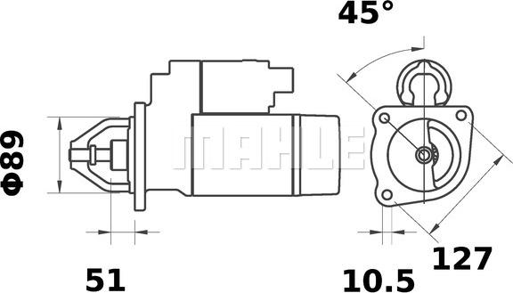 MAHLE MS 265 - Starteris ps1.lv