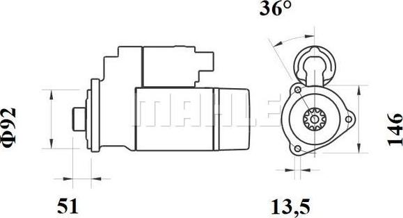 MAHLE MS 783 - Starteris ps1.lv