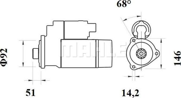 MAHLE MS 773 - Starteris ps1.lv