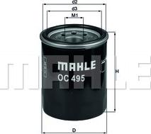 MAHLE OC 495 - Eļļas filtrs ps1.lv