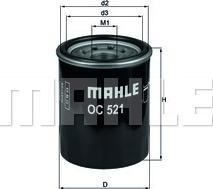 MAHLE OC 521 - Eļļas filtrs ps1.lv