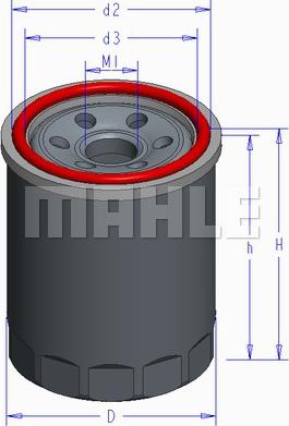 MAHLE OC 579 - Eļļas filtrs ps1.lv