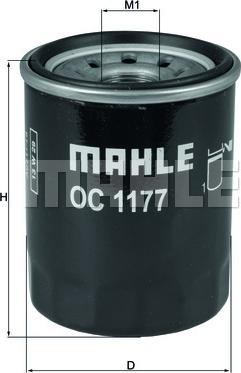 MAHLE OC 1177 - Eļļas filtrs ps1.lv