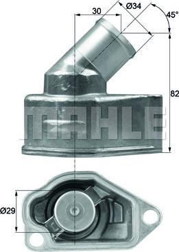 MAHLE TI 9 87 - Termostats, Dzesēšanas šķidrums ps1.lv