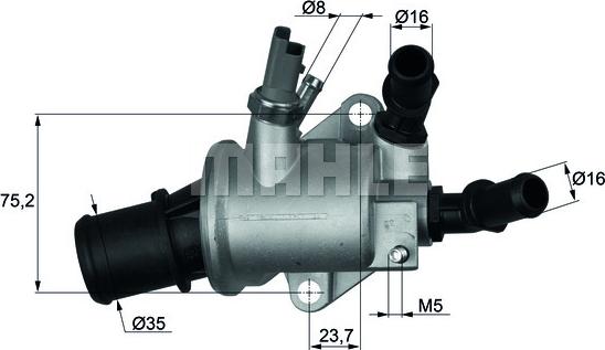 MAHLE TI 143 88 - Termostats, Dzesēšanas šķidrums ps1.lv