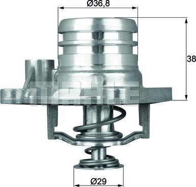 MAHLE TI 13 92 - Termostats, Dzesēšanas šķidrums ps1.lv