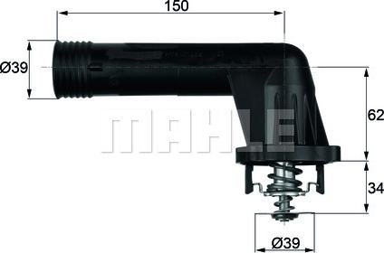 MAHLE TI 20 95 - Termostats, Dzesēšanas šķidrums ps1.lv