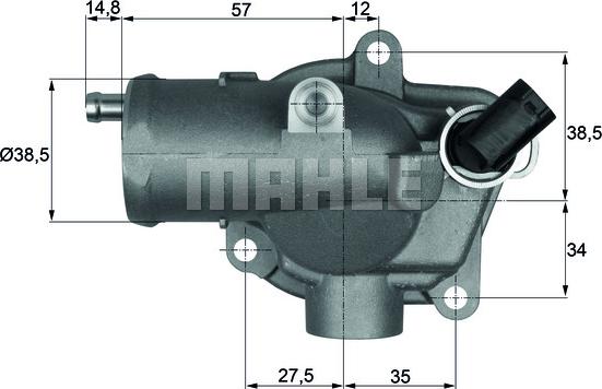 MAHLE TI 28 92 - Termostats, Dzesēšanas šķidrums ps1.lv