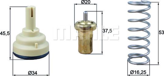 MAHLE TX 181 105D - Termostats, Dzesēšanas šķidrums ps1.lv