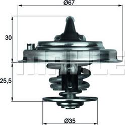 MAHLE TX 34 87D - Termostats, Dzesēšanas šķidrums ps1.lv