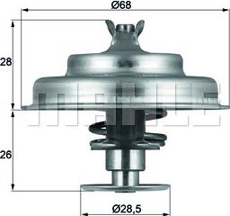 MAHLE TX 75 80D - Termostats, Dzesēšanas šķidrums ps1.lv