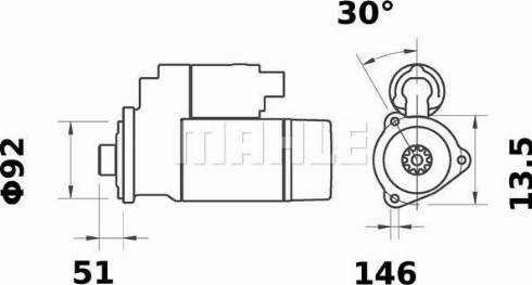 MAHLE 11139170 - Starteris ps1.lv