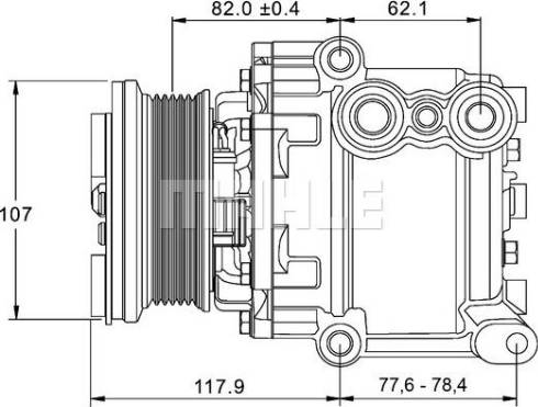 MAHLE ACP 1335 000P - Kompresors, Gaisa kond. sistēma ps1.lv