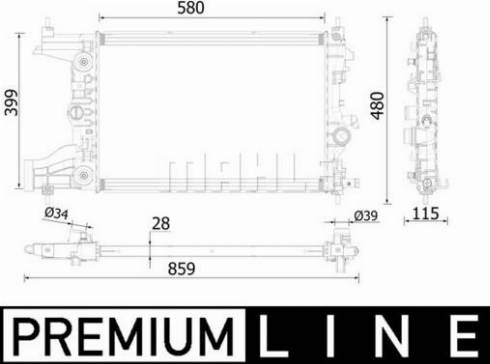 MAHLE CR 2230 000P - Radiators, Motora dzesēšanas sistēma ps1.lv