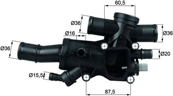 MAHLE USA TH4483 - Termostats, Dzesēšanas šķidrums ps1.lv