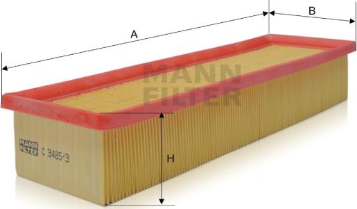 Mann-Filter C 3485/3 - Gaisa filtrs ps1.lv