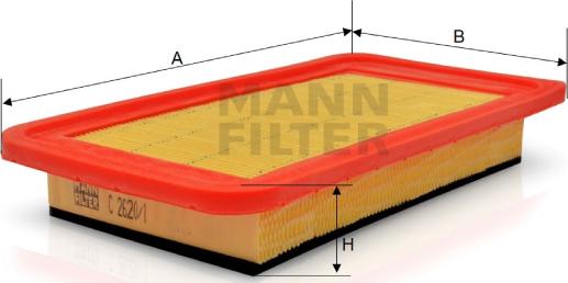 Mann-Filter C 2620/1 - Gaisa filtrs ps1.lv