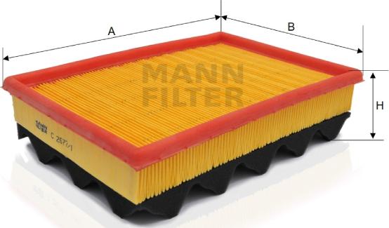 Mann-Filter C 2677/1 - Gaisa filtrs ps1.lv