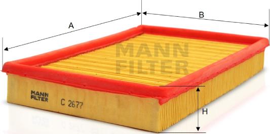 Mann-Filter C 2677 - Gaisa filtrs ps1.lv