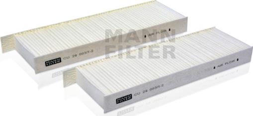 Mann-Filter CU 29 003/1-2 - Filtrs, Salona telpas gaiss ps1.lv