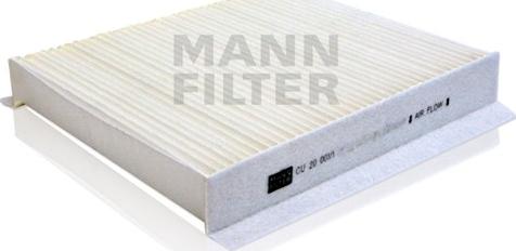 Mann-Filter CU 20 001/1 - Filtrs, Salona telpas gaiss ps1.lv