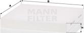 Mann-Filter CU 23 024 - Filtrs, Salona telpas gaiss ps1.lv