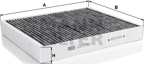 Mann-Filter CUK 24 003 - Filtrs, Salona telpas gaiss ps1.lv