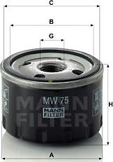 Mann-Filter MW 75 - Eļļas filtrs ps1.lv