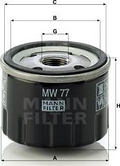 Mann-Filter MW 77 - Eļļas filtrs ps1.lv