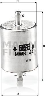 Mann-Filter MWK 44 - Degvielas filtrs ps1.lv